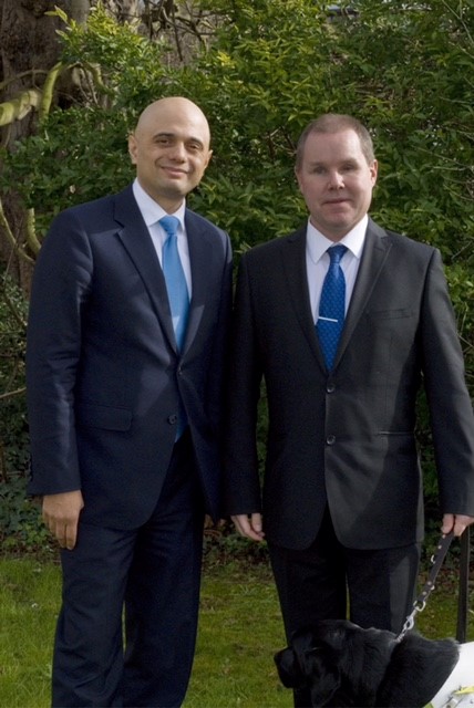 Barry with Sajid Javid